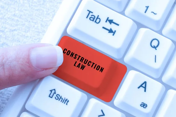 Sign Displaying Construction Lawdeals Matters Relating Building Related Fields Business — Stock Photo, Image