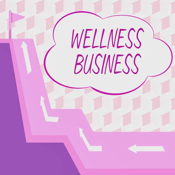 Conceptual Caption Wellness Businessprofessional Venture Focusing Health Mind Body Business — Stock fotografie