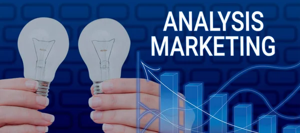 手写体符号分析市场的数量和质量评估 关于市场数量和质量评估的文字 — 图库照片