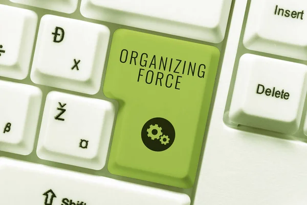 Scrivere Visualizzazione Del Testo Organizzare Forcebeing United Gruppo Potente Fare — Foto Stock