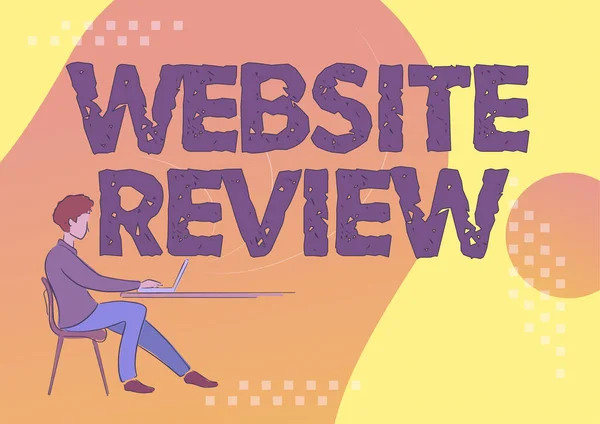 2014 Hand Writing Sign Website Reviewreviews Which Can Posted Business — 스톡 사진