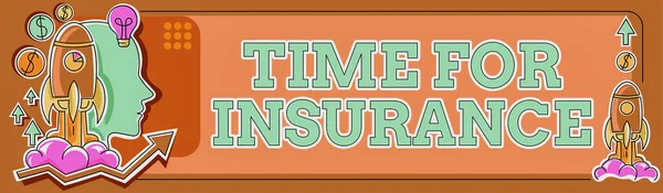 Text Showing Inspiration Time Insurancereceives Financial Protection Reimbursement Loss Concept — Stock Photo, Image