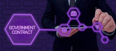 El yazısı imzası Hükümet Sözleşmesi, Kavramsal Fotoğraf Anlaşması İdareye Hizmet Satma Süreci