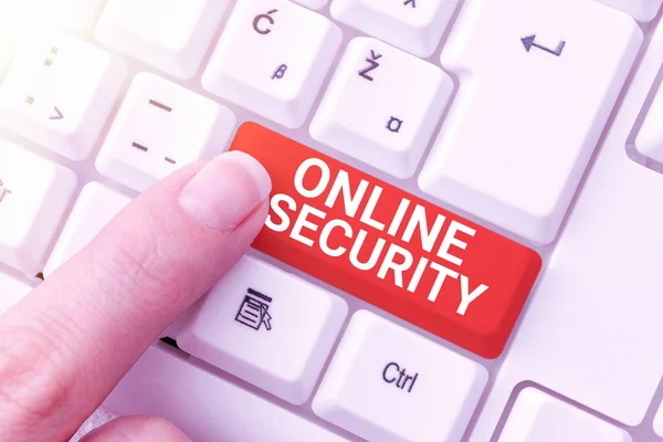 Didascalia Concettuale Online Securityrules Protect Attacks Internet Conceptual Photo Rules — Foto Stock