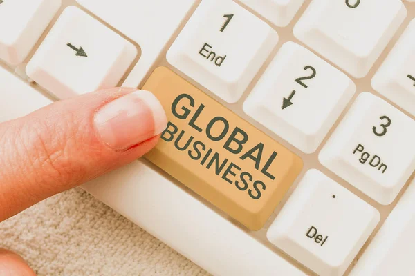 Legenda Conceitual Global Businesstrade Business System Company Doing World Business — Fotografia de Stock