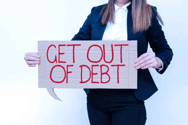 빚에서 벗어날 이상없음을 받거나 없음을 의미하는 — 스톡 사진