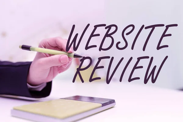 Sign Displaying Website Reviewreviews Can Posted Businesses Services Concept Meaning — Stock Photo, Image