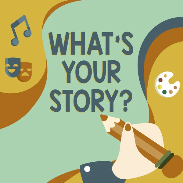 What Your Story Questionrelate Something Yourself Any Updates Conceptual Photo — 스톡 사진