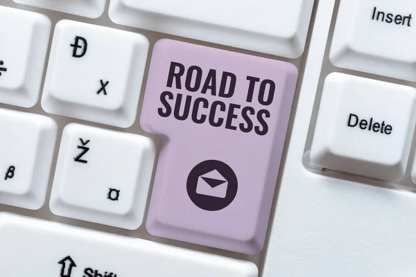 Inspiration showing sign Road To Successstudying really hard Improve yourself to reach dreams wishes, Business idea studying really hard Improve yourself to reach dreams wishes