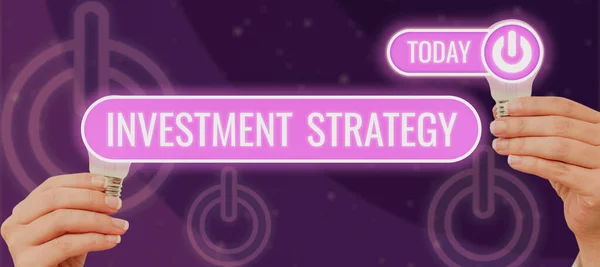 Texto Que Mostra Inspiração Estratégia Investimento Word Set Rules Procedimentos — Fotografia de Stock