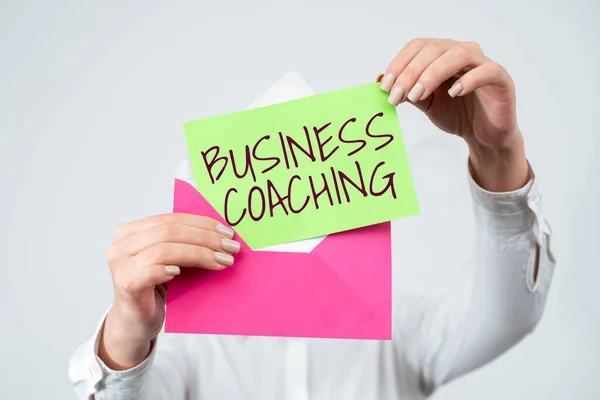 Konzeptpräsentation Business Coachinghelfen Dass Mitarbeiter Aktiver Werden Beratung Eines Experten — Stockfoto