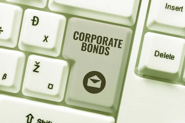 Bildunterschrift Corporate Bondscorporation Zur Beschaffung Von Finanzierungsmitteln Aus Verschiedenen Gründen — Stockfoto
