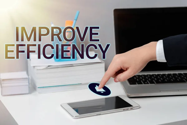 서체를 작성하는 효율적 Efficiencyencyencyconditency 이상의 노력의 Least Wastt Eeffort Business — 스톡 사진