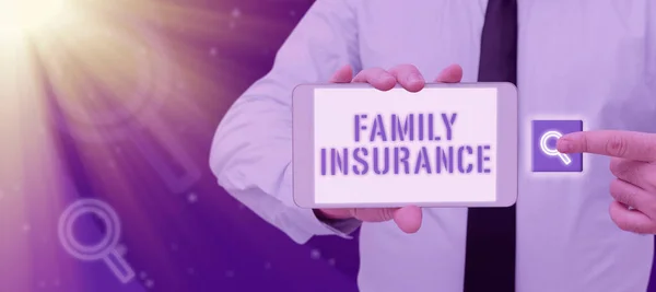 Writing Displaying Text Family Insurancepaying Partial Full Health Care Relatives — Stock Photo, Image
