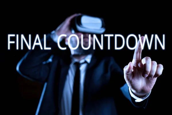 Konzeptionelle Bildunterschrift Final Countdownletzter Moment Einer Arbeit Die Keine Möglichkeit — Stockfoto