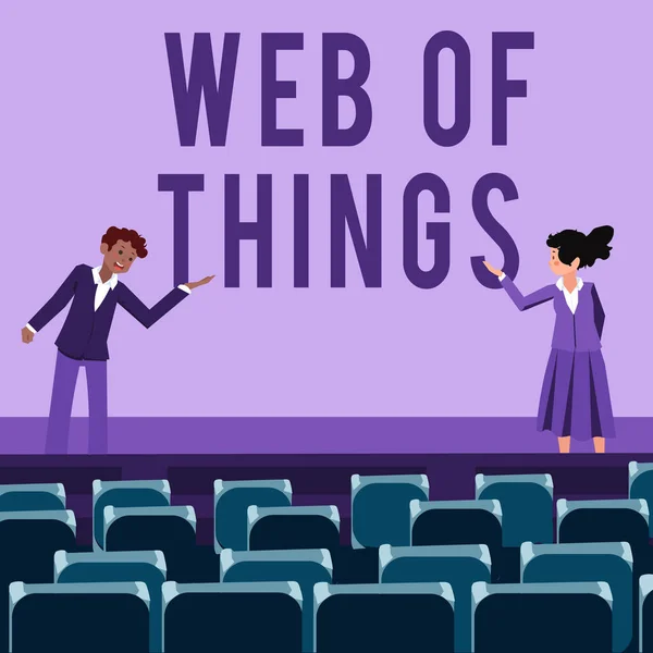Концептуальный Заголовок Web Things Обзор Бизнеса Интернет Технологии Онлайн Современных — стоковое фото