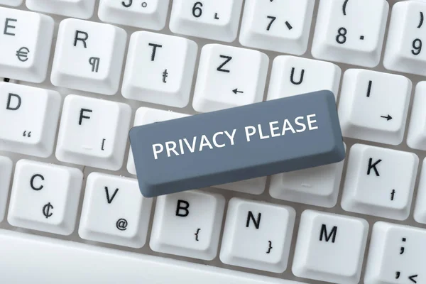 Didascalia Concettuale Privacy Facilitare Qualcuno Rispettare Proprio Spazio Personale Lasciare — Foto Stock