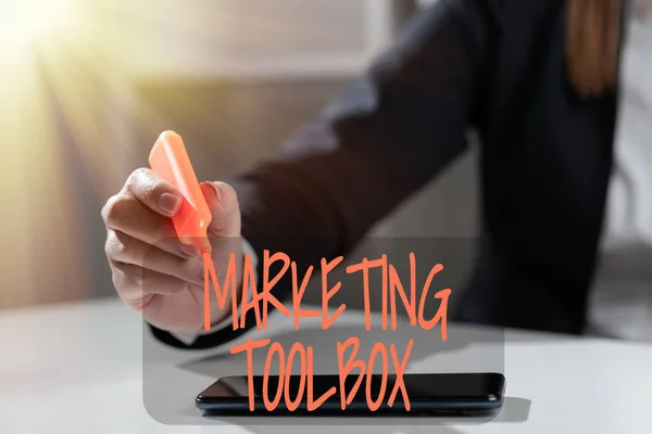 Conceptual display Marketing ToolboxMeans in promoting a product or services Automation, Business approach Means in promoting a product or services Automation