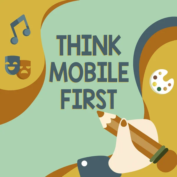 Mobile Firsteasy Handheld Device Accessible Contents Handy Business Approach Easy — 스톡 사진