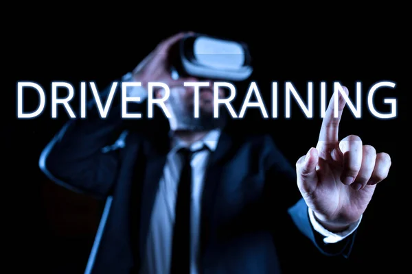 Enseigne Manuscrite Driver Trainingprépare Nouveau Conducteur Obtenir Permis Conduire Internet — Photo