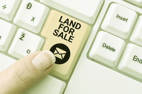 Zaloguj Wyświetlanie Gruntów Sprzedaż Podejście Biznesowe Nieruchomości Lot Sprzedaż Deweloperzy — Zdjęcie stockowe