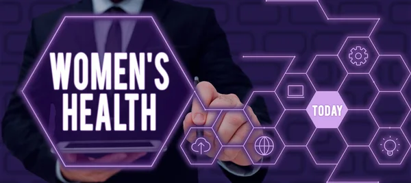 Conceptueel Bijschrift Women Healthwomens Fysieke Gezondheidsgevolg Vermijden Van Ziekte Business — Stockfoto