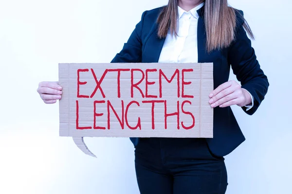 Sign Displaying Extreme Lengthsmake Great Extreme Effort Something Better Business — Stock Photo, Image