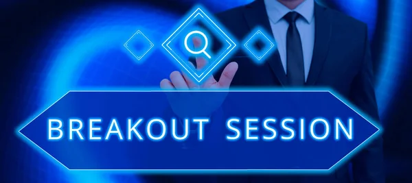 Εγγραφείτε Για Την Εμφάνιση Breakout Sessionworkshop Συζήτηση Παρουσίαση Συγκεκριμένο Θέμα — Φωτογραφία Αρχείου