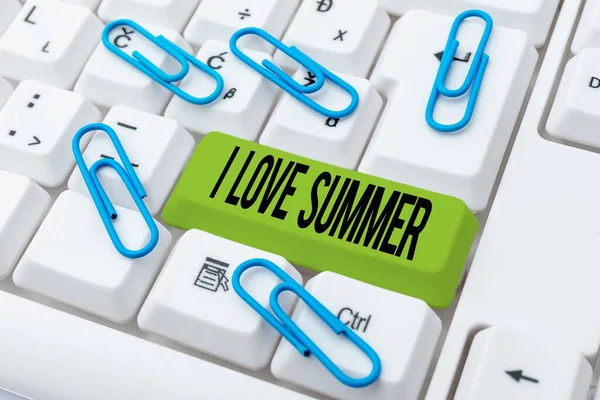 Tekst Teken Tonen Love Summer Conceptuele Foto Affectie Voor Zonnig — Stockfoto