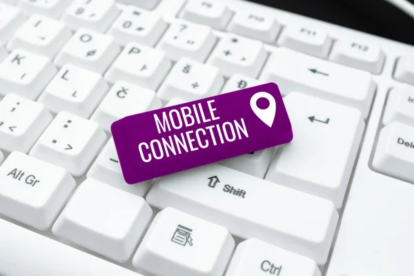 Skriva Text Mobile Connectionsäker Universell Inloggningslösning Med Mobiltelefon Business Showcase — Stockfoto