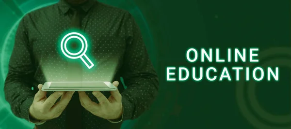 Tekst Pokazujący Inspirację Edukacja Online Etyczna Praktyka Ułatwiająca Naukę Business — Zdjęcie stockowe