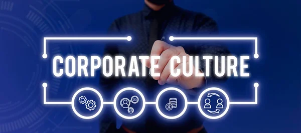 Handschriftlicher Text Unternehmenskulturüberzeugungen Und Ideen Dass Ein Unternehmen Gemeinsame Werte — Stockfoto