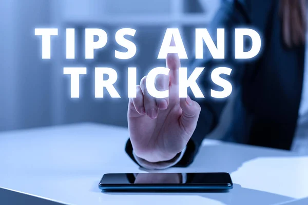 Handskrift Text Tips Och Tricks Hjälpsamma Råd Som Gör Vissa — Stockfoto