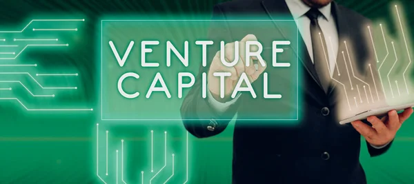 Exibição Conceitual Capital Risco Financiamento Concedido Pelas Empresas Pequenas Fases — Fotografia de Stock