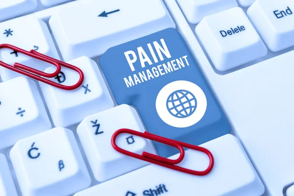 Text Sign Showing Pain Managementa Branch Medicine Employing Interdisciplinary Approach — Stock Photo, Image