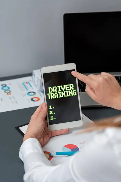 Text Som Visar Inspiration Driver Trainingpreparerar Förare För Att Ett — Stockfoto