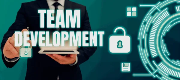 Text Sign Showing Team Developmentlearn Why How Small Groups Change — Stock Photo, Image
