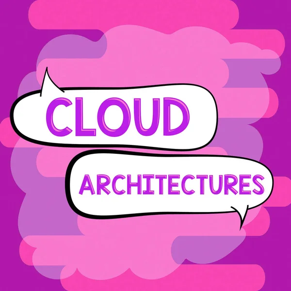Inspiration Showing Sign Cloud Architecturesvarious Engineering Databases Software Applications Εννοιολογική — Φωτογραφία Αρχείου