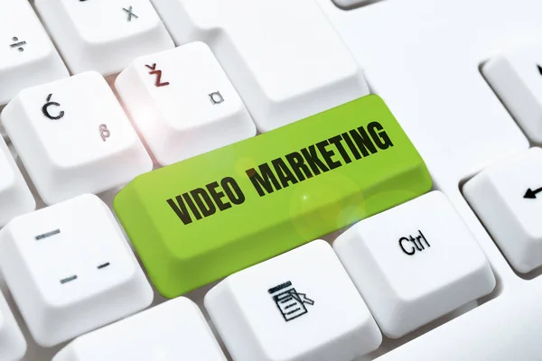 Λεζάντα Κειμένου Που Παρουσιάζει Video Marketingcreate Σύντομα Βίντεο Σχετικά Συγκεκριμένα — Φωτογραφία Αρχείου