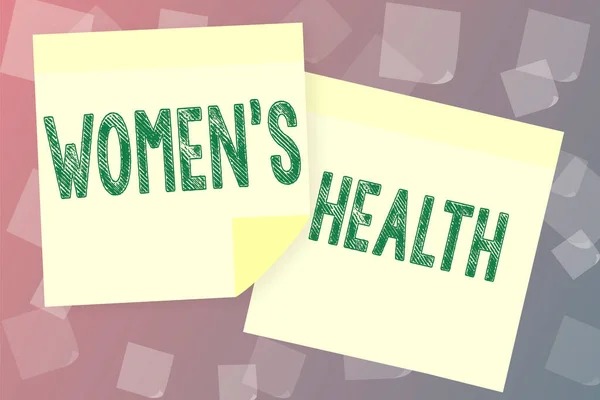 Textdarstellung Frauen Ist Healthwomens Körperliche Gesundheit Konsequenz Vermeidung Von Krankheit — Stockfoto