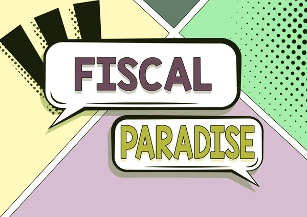 Exhibición Conceptual Paraíso Fiscal Desperdicio Dinero Público Tema Gran Preocupación — Foto de Stock