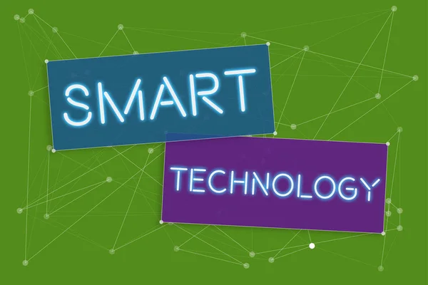 Texto Mostrando Inspiração Smart Technologygadgets Dispositivo Que Tem Construído Computador — Fotografia de Stock