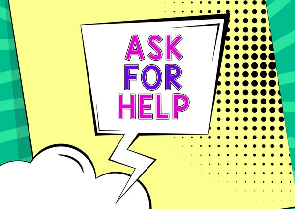 Inspirace Zobrazující Znamení Požádejte Pomoc Word Written Request Podporu Potřebné — Stock fotografie