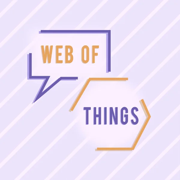 Escribir Mostrando Texto Web Things Concepto Negocio Tecnología Internet Línea —  Fotos de Stock