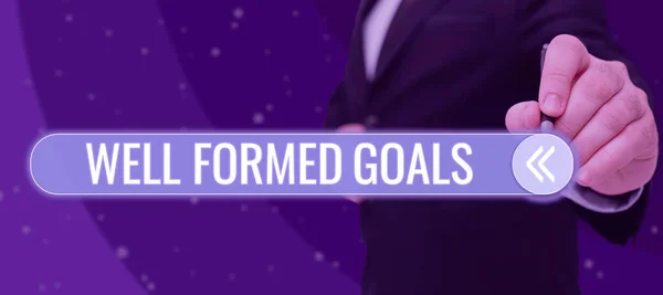 Well Formed Goalsinner Coaching Straight Forward Goals Target Business Approach — 스톡 사진