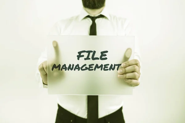 Kézírás Jel File Managementcomputer Program Amely Felhasználói Felület Kezelésére Adatok — Stock Fotó