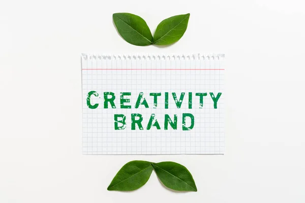 Handskrift Tecken Kreativitet Branddesign Namn Eller Funktion Som Skiljer Organisation — Stockfoto