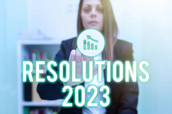 Skriv Resolutioner 2023 Lista Över Saker Som Vill Bli Helt — Stockfoto