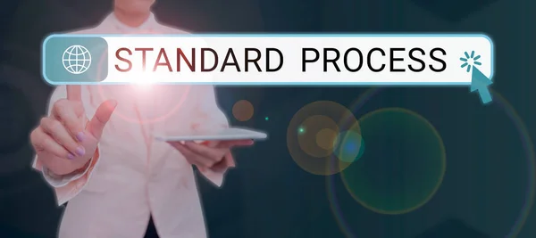 Tecken Som Visar Standard Processregler Som Gjorda För Att Matchas — Stockfoto