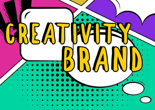 Mão Escrita Sinal Criatividade Branddesign Nome Recurso Que Distingue Organização — Fotografia de Stock